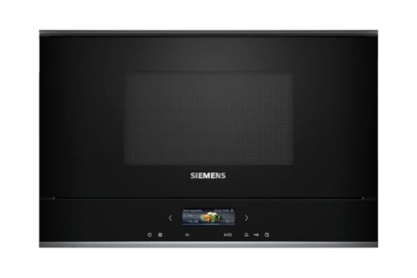 Siemens  BF722R1B1 iQ700 inbyggd mikrovågsugn, svart, cookControl7 – automatiska program, humidClean Plus – kupérengöring, cookControl Plus – för bästa resultat, TFT-full pekskärm