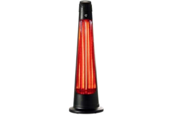 Nedis SmartLife Terrassenheizer | Wi-Fi | 1200 W | 2 Wärmeeinstellungen | Oszillation | Stolperschutz | IP24 | Schwarz