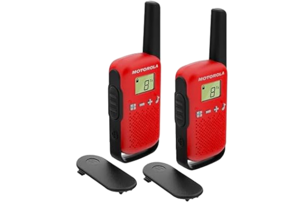Motorola  Solutions - T42 RED Walkie Talkie Talkabout PMR446, 16 kanaler, 4 km räckvidd, röd, 2 enheter, gruppsamtalsfunktion