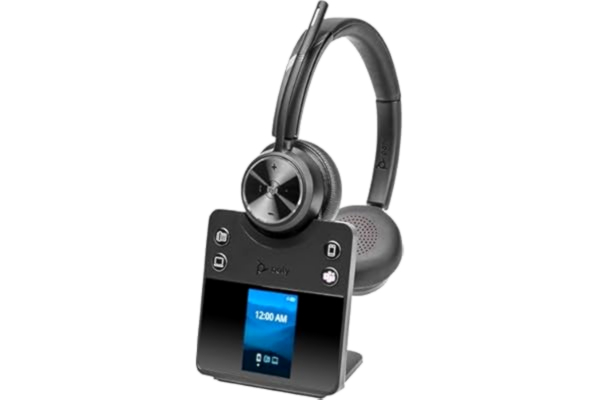 Poly  Savi 7420 Office – Savi 7400-serien – headset – On-Ear – DECT/Bluetooth – trådlös – aktiv brusreducering – svart – Certifierad för Microsoft Teams