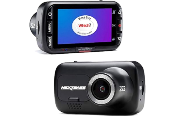 Nextbase  222 Dash Cam Full 1080p/30fps HD Recording In Car DVR Camera- 140° 6 lane Wide Viewing Angle- Polarising Filter Compatible- Intelligent Parking Mode- Loop Records- G-Sensor- Magnetic Mount