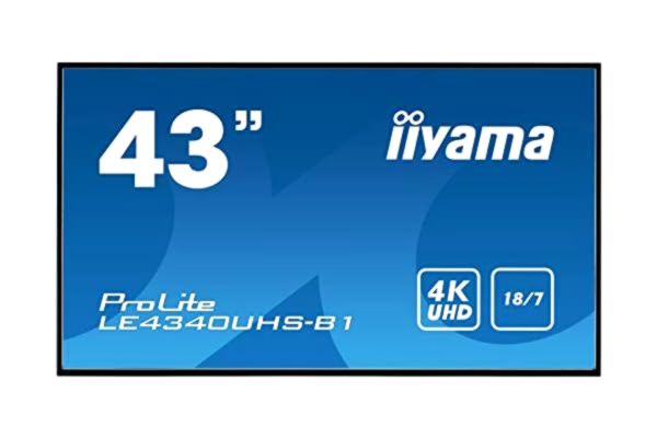 Iiyama 43" iiyama LE4340UHS-B1 VA D-Sub/DVI/HDMI/RCA/USB + spks