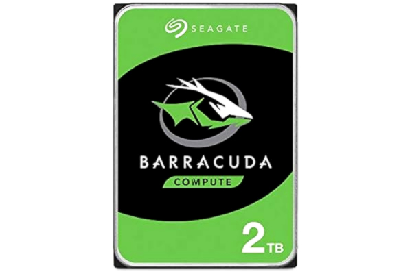 Seagate  BarraCuda, 2 To, Disque dur interne HDD – 3,5" SATA 6 Gbit/s 7 200 tr/min, 256 Mo de mémoire cache, pour PC de bureau , Ouverture facile (ST2000DMZ08)