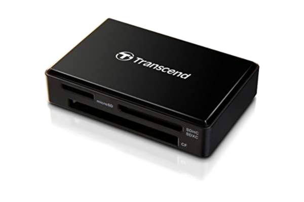 Transcend  USB 3.1 Type-A 3-in-1 Card Reader for SDHC, SDXC, SD, microSDHC, microSDXC, microSD, CompactFlash & UHS-I Card (TS-RDF8K2) Black