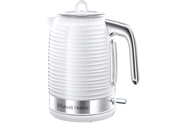 Russell Hobbs  Inspire Kettle White, 1.7 L, 2400 W, Quick Boil Function, Optimised Spout, Removable Limescale Filter, Removable Lid, Water Level Indicator, Tea Kettle 24360-70