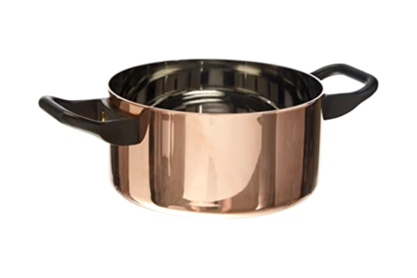 Alessi  90101/16 la Cintura Di Orione Casserole à deux Poignées en Acier Inoxydable 18/10 et Cuivre, Ø 16 Cm