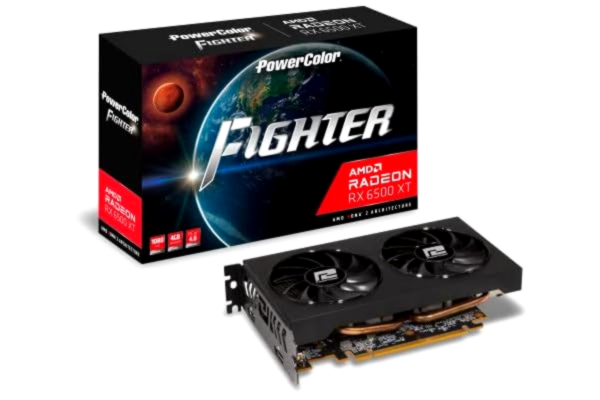 PowerColor Powercolor RX 6500XT 4GB Fighter 4GB GDDR6 HDMI DP,AXRX 6500XT 4GBD6-DH/OC
