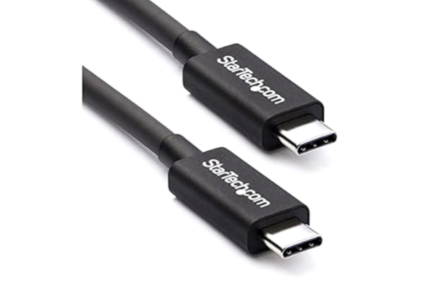 StarTech .com 20 Gbps Thunderbolt 3-kabel – 2 m (6,6 fot) – svart – 4K 60Hz – certifierad TB3 USB-C till USB-C-laddningskabel med 100 W strömförsörjning (TBLT3MM2M)