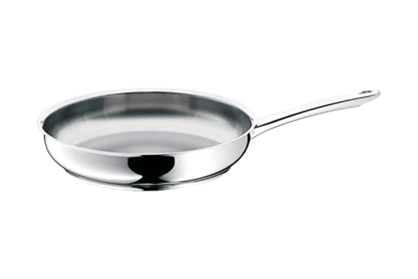 WMF  Frying Pan Uncoated Ø 28 cm Made in Germany Pouring Rim Stainless Steel Handle Cromargan® Stainless Steel Suitable for Induction Dishwasher-Safe