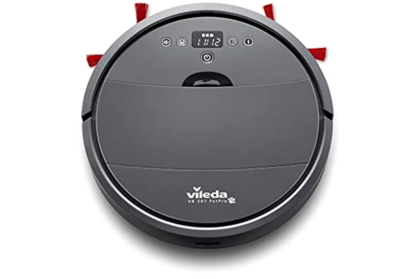 Vileda  VR 201 PetPro Robot Vacuum Cleaner, Plastic, Black, 40 cm