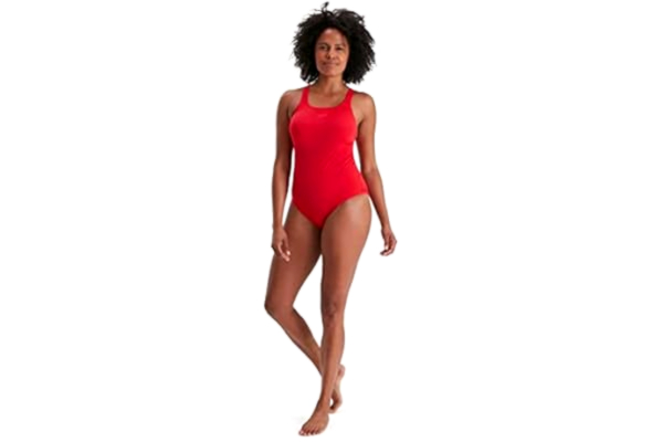Speedo  Dam Eco Endurance+ Medalist Baddräkt | Atletisk passform | Klassisk design | Återvunnet tyg | Klorbeständig | Extra flexibilitet, Svart, 28