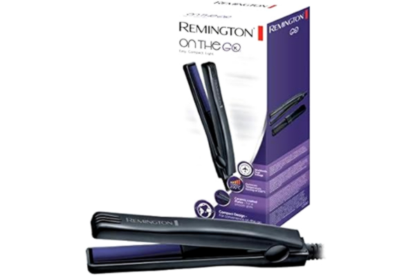Remington  plattång, smal mini-plattång i en praktisk design, 15cm, keramikbelagda stylingplattor, perfekt för resor, temperaturinställning 200°C, Mini - On The Go S2880