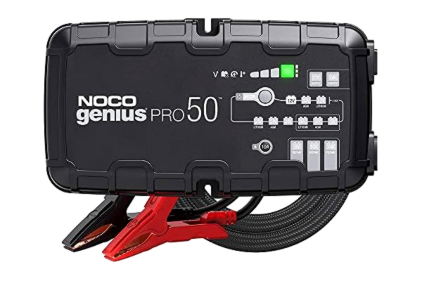 Noco NOCO GENIUSPRO50, 50A Fully-Automatic Professional Smart Charger, 6V, 12V and 24V Heavy-Duty Car Battery Charger, Battery Maintainer, Power Supply and Battery Desulfator with Temperature Compensation