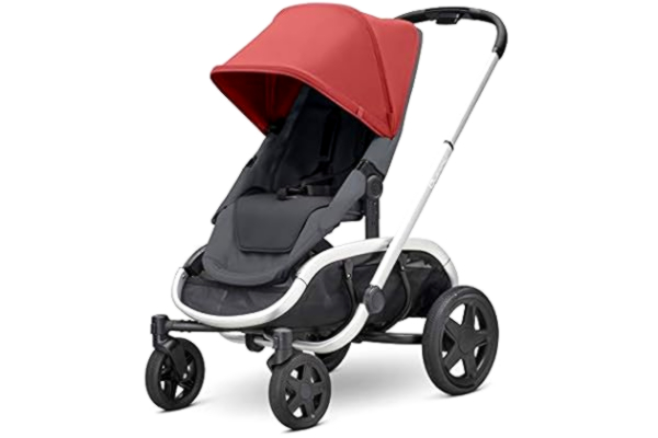 Quinny Poussette Quinny Hubb Mono avec panier XXL, facile à plier, grand panier, de 6 mois à 3 ans et demi, Red On Graphite