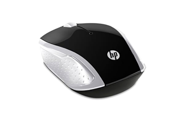 HP  200 - Souris Sans Fil Argent Vif (USB, 1000 DPI, Ambidextre)