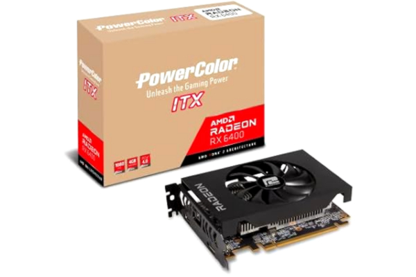 PowerColor  AMD Radeon RX 6400 ITX Graphics Card with 4GB GDDR6 Memory