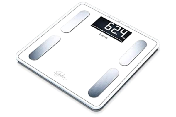 Beurer  BF400 White Signature Line Body Analysis Scale| Precise Body Analysis with 10 User Profiles | Extra Large Inverse LCD Display | Capacity up to 200 kg