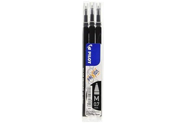 Pilot PILOT FriXion BLS-FR7-B-S3 Påfyllning för bläckpenna, Svart, 0,7 mm x 3 stycken
