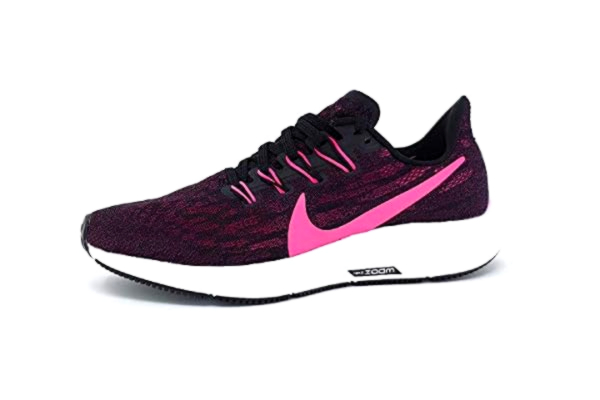 Nike  WMNS Air Zoom Pegasus 36, Chaussures de Trail Femme, Multicolore (Black/Pink Blast-True Berry-White 009), 37.5 EU