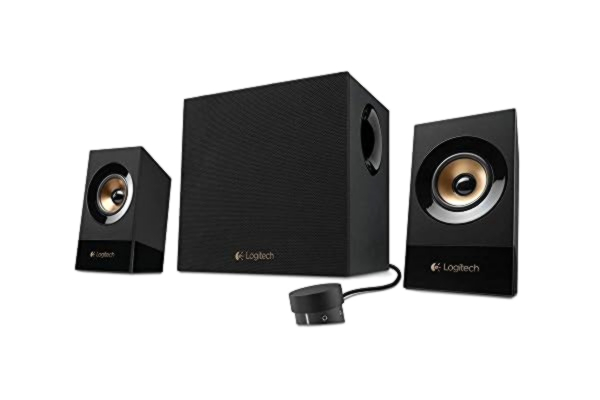 HP Logitech Z533 2.1 Multimedia högtalarsystem med subwoofer, kraftfullt ljud, 120 watt toppeffekt, hög bas, 3,5 mm ljud- och RCA-ingångar, PC / PS4 / Xbox/TV/Smartphone/surfplatta - Svart