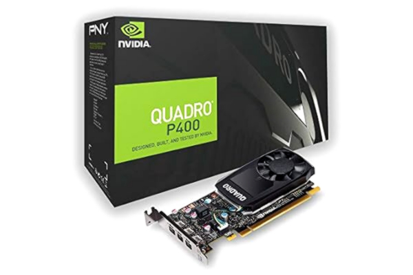 PNY  Quadro P400 DVI Professional Graphic Card 2GB GDDR5 PCI Express 3.0 x16, Single Slot, 3x Mini-DisplayPort, 5K Support, Ultra-quiet active fan