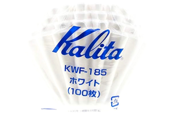 Kalita  Wave papper kaffefilter I större storlek 185 I 100 stycken I Speciellt hälla över droppare I Made in Japan, Stor, Vit
