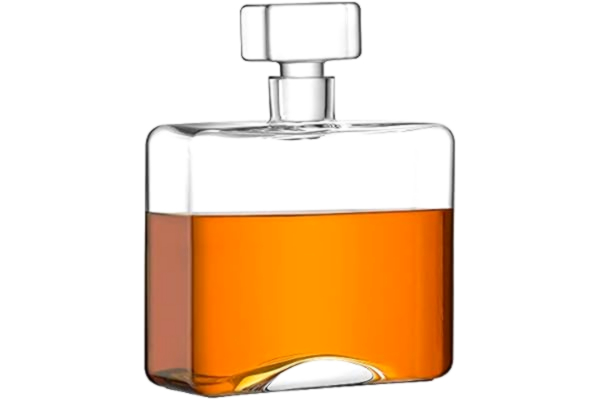 LSA International LSA Cask Whisky rektangel karaff 1 l klar | 1 enhet | munblåst och handgjort glas | KC03