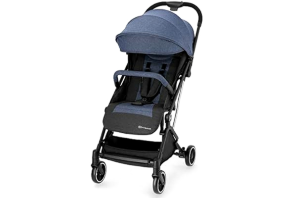 KinderKraft Kinderkraft lichtgewicht buggy INDY, wandelwagen, reisbuggy, makkelijk inklapbaar, verstelbare rugleuning in ligstand, met accessoires, regenhoes, voetenzak, vanaf de geboorte, blauw