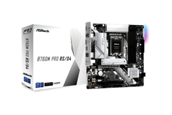 ASRock  B760M PRO RS/D4 Hovedkort - Intel B760 - Intel LGA1700 socket - DDR4 RAM - Micro-ATX