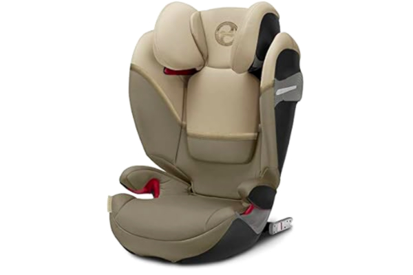 Cybex  Gold Solution S-Fix High Back Booster Car Seat, For Cars with and without ISOFIX, Group 2/3 (15-36 kg), From Approx 3-12 Years, Classic Beige