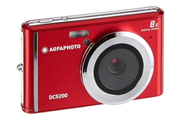 AgfaPhoto AGFA Photo Compact Digital Camera with 21 Megapixel CMOS Sensor, 8x Digital Zoom and LCD Display Red
