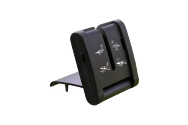 Vulkanus  Pocket Classic messenslijper, roestvrij staal, zwart, 1,9 x 7 x 6,4 cm