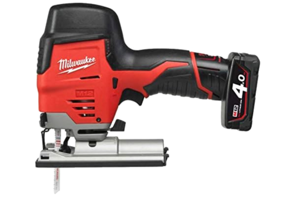 Milwaukee  4933441700 - C 12 JS-402b Jigsaw Blades A Battery 12V 4.0Ah with Carrera 19mm 0-2800 SPM