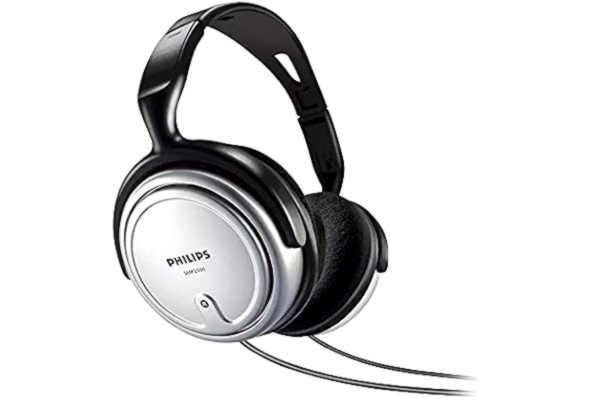 Philips  SHP2500/10 Hörlurar med Volymkontroll En Storlek Svart och Silver