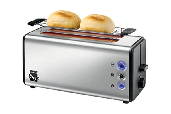 Unold  38915 dubbel brödrost med lång slits kabelbunden rostfritt stål