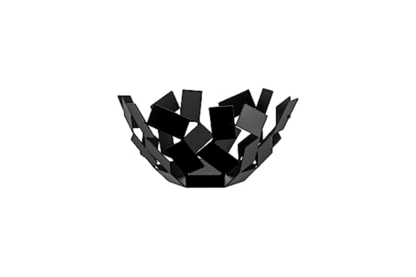 Alessi  MT02 B La Stanza Dello Scirocco frukthållare, 18/10 rostfritt stål, svart, 27,3 x 12,7 x 27,3 cm