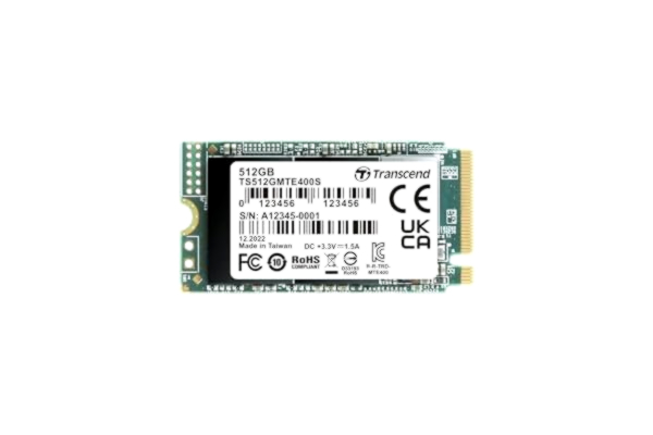 Transcend  MTE400S 512 GB NVMe PCIe Gen3 x4 M.2 2242 interal Solid State Drive (SSD) 3D TLC NAND (TS512GMTE400S)