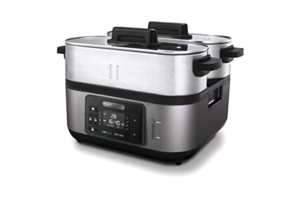 Morphy Richards  470006 Intellisteam, Kitchen Food Steamer, Perfectly Synchronised Meal Solution, Intelligent Cooking, BPA Free, 1600 W, 6.8 liters, Stainless Steel