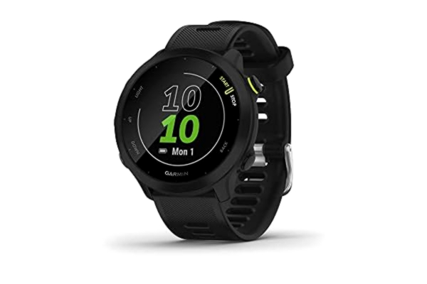 Garmin  Forerunner 55 - Sort - sportsur med bånd - silikone - sort - display 1.04 - Bluetooth, ANT+ - 37 g