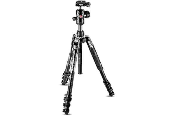Manfrotto  mkbfrla4bk-bh befree advanced aluminium reisstatief qpl (klemsluiting) met kogelkop, incl. Tas (voor canon, nikon, sony, dslr, csc, spiegelvrije camera, draaglast), klemsluiting/zwart