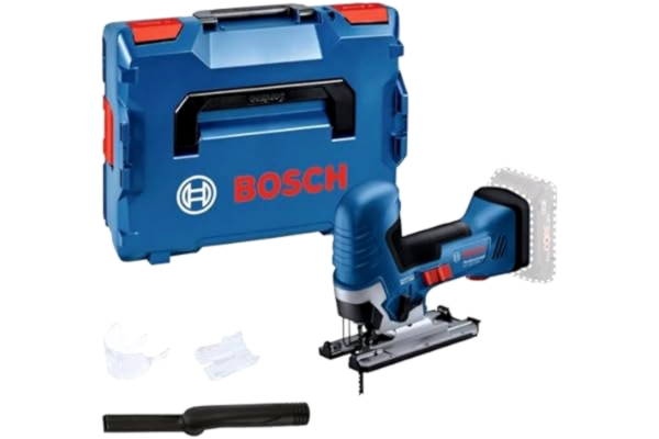 Bosch  Professional 18V System sladdlös sticksåg GST 18V-125 S (perfekt för figur- och tvärsågning, SDS-bladhållare, inkl. 1 x sticksågblad, dammutsugssats, i L-BOXX)