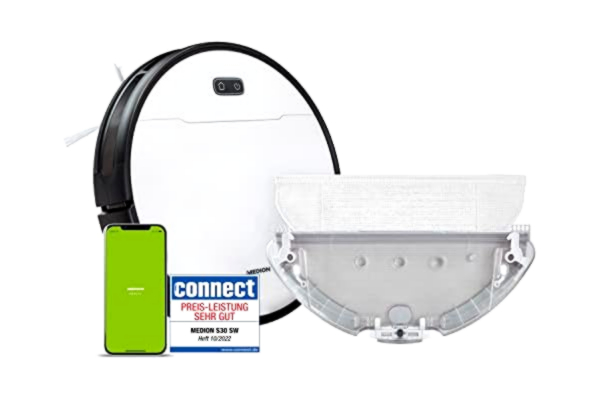 Medion MEDION S30 SW robot vacuum Black, White