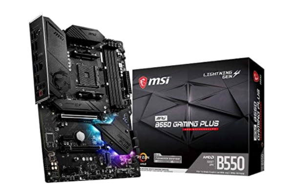 MSI  MPG B550 GAMING PLUS - Bundkort - ATX - Socket AM4 - AMD B550 Chipset - USB-C Gen2, USB-C Gen1, USB 3.2 Gen 1, USB 3.2 Gen 2 - Gigabit LAN - onboard grafik (CPU påkrævet) - HD Audio (8-kanaler)