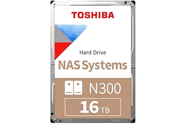 Toshiba  N300 NAS - 16TB - 16TB - Harddisk - HDWG31GUZSVA - 3.5"