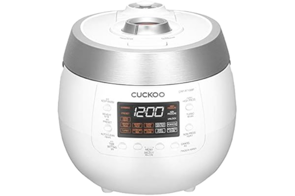 Cuckoo CUCKOO CRP-RT1008F digitalt ångtryck, riskokare | TWIN PRESSURE | 1150 watt 1,8 liter 10 koppar, vit
