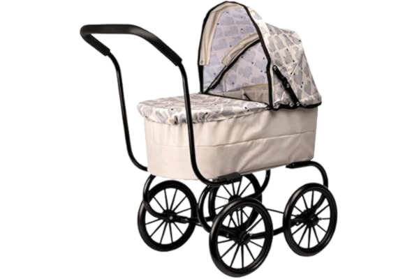 Skrållan  dockvagn – dockor tillbehör för barn – tillbehör för dockor upp till 45 cm – Skrållan dockvagn för barn från 3 år – 595X325X60 mm