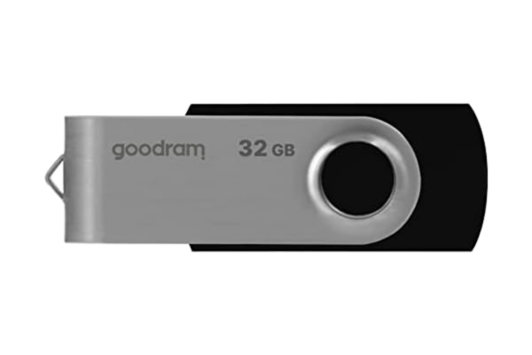 GoodRAM Goodram UTS2 USB-minne - USB 2.0 Flash Drive, 32 GB - Läshastighet upp till 20 MB/s - Skrivhastighet upp till 5 MB/s - Skyddslock - Nyckelringsfunktion - Svart