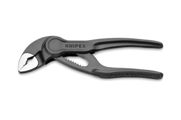 Knipex  Cobra XS Rör- och polygriptång grå, försedd med korrosionsskydd, präglad, grov yta 100 mm (SB-kort/blister) 87 00 100 BK