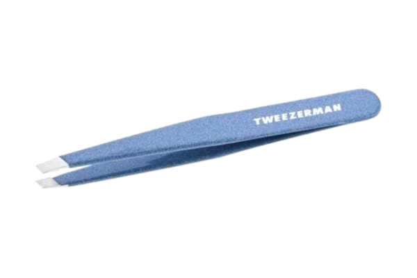 Tweezerman TWEEZERMAN Pincett (snedställda spetsar, ögonbrynspincett, professionell kvalitet, rostfritt stål), Granite Sky