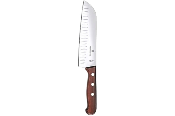 Victorinox  Santoku Knife Rosewood with Fluted Edge in Gift Box, Stainless Steel, Brown, 17cm